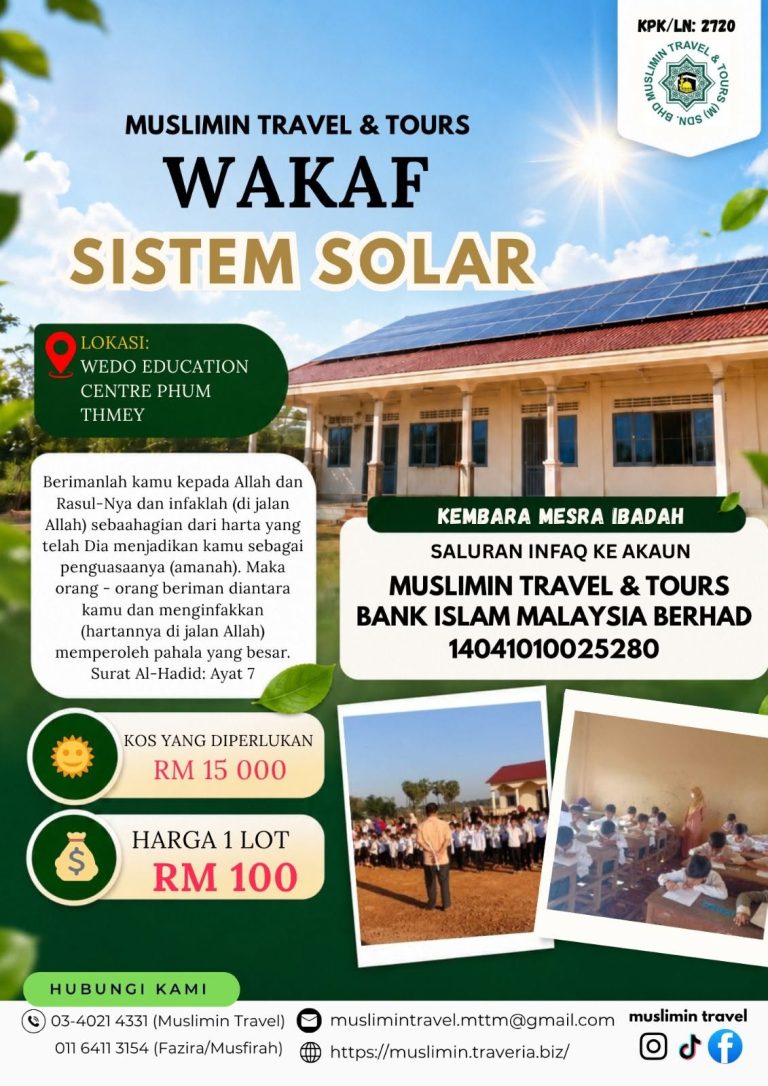 🌞 WAKAF SISTEM SOLAR KEMBOJA 🌞